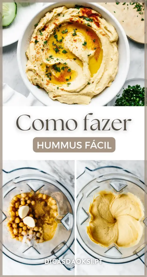 Receita hummus - pinterest